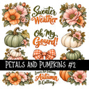 Petals and Pumpkins UV DTF Decal sheet 2 Designs