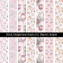 Pink Coquette Christmas precut strips 12x12 vinyl sheet