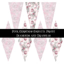 Pink Coquette Christmas precut Diamonds and Triangles 12x12 vinyl sheet