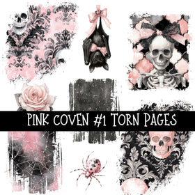 Pink Coven Torn Pages UV DTF Decal sheets 7 Designs available