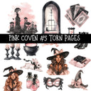 Pink Coven Torn Pages UV DTF Decal sheets 7 Designs available