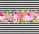 Pink Floral Striped Adhesive Vinyl Wrap