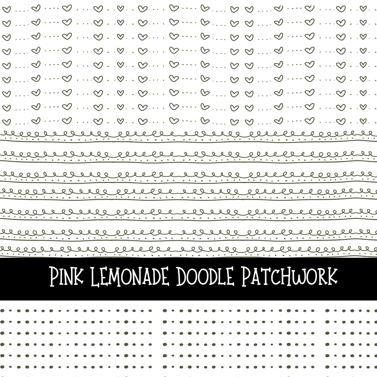 Pink Lemonade Doodle Patchwork Set