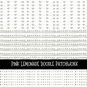 Pink Lemonade Doodle Patchwork Set