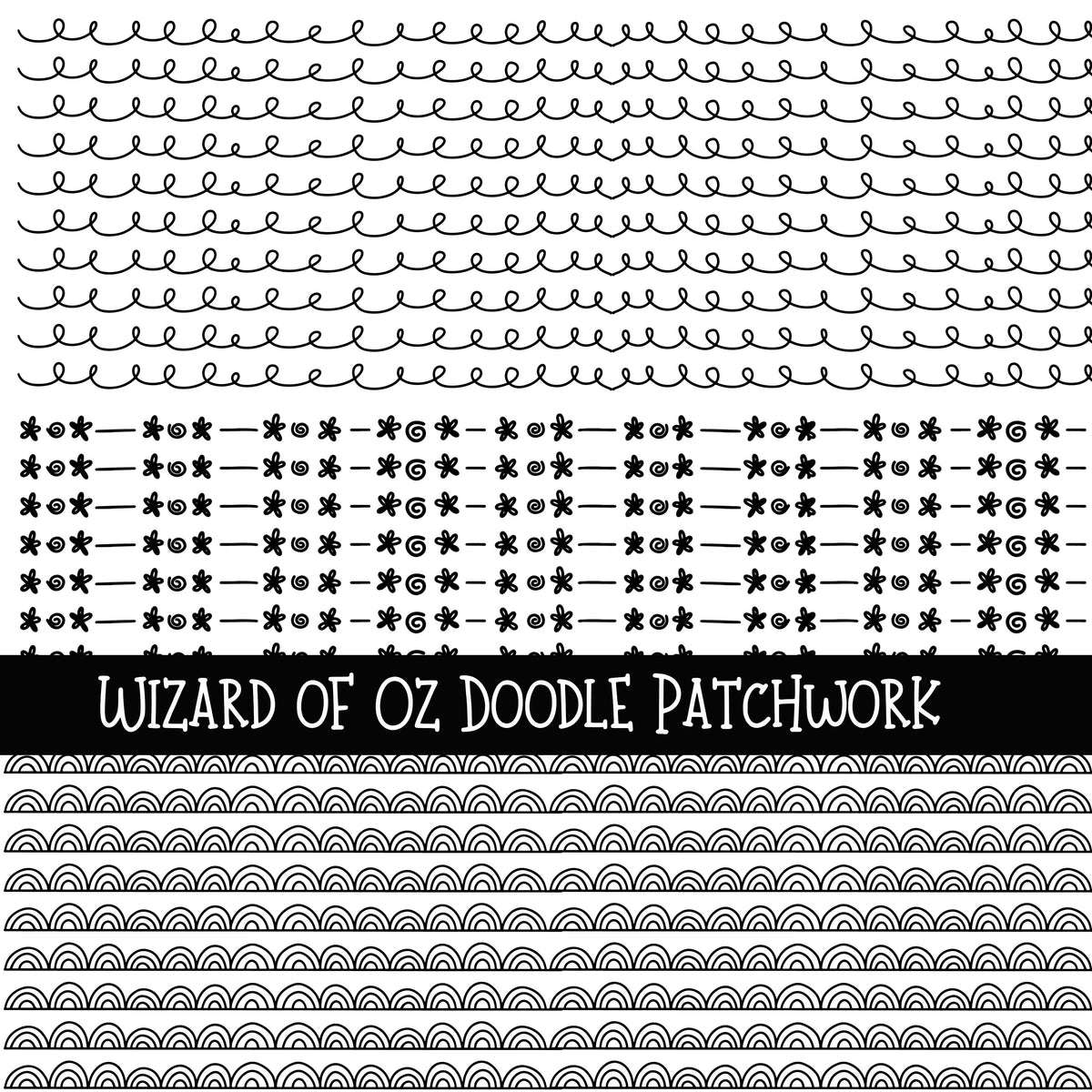 Wizard of Oz Doodle Patchwork Set
