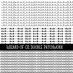 Wizard of Oz Doodle Patchwork Set