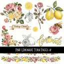 Pink Lemonade Torn Pages UV DTF Decal sheets 5 designs available
