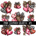 Pink Leopard Hearts UV Decal sheets 3 to choose from