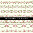 Pink Religious Borders- Uv Dtf Decal Sheet