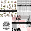 Whimsical Safari Doodle Patchwork Set