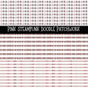 Pink Steampunk Doodle Patchwork Set