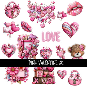 Pink Valentine UV DTF Decal sheets 2 to choose from