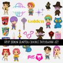 Kpop Demon Hunters Doodle Patchwork Set