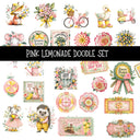 Pink Lemonade Doodle Patchwork Set