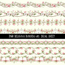 Pink Religious Borders- Uv Dtf Decal Sheet