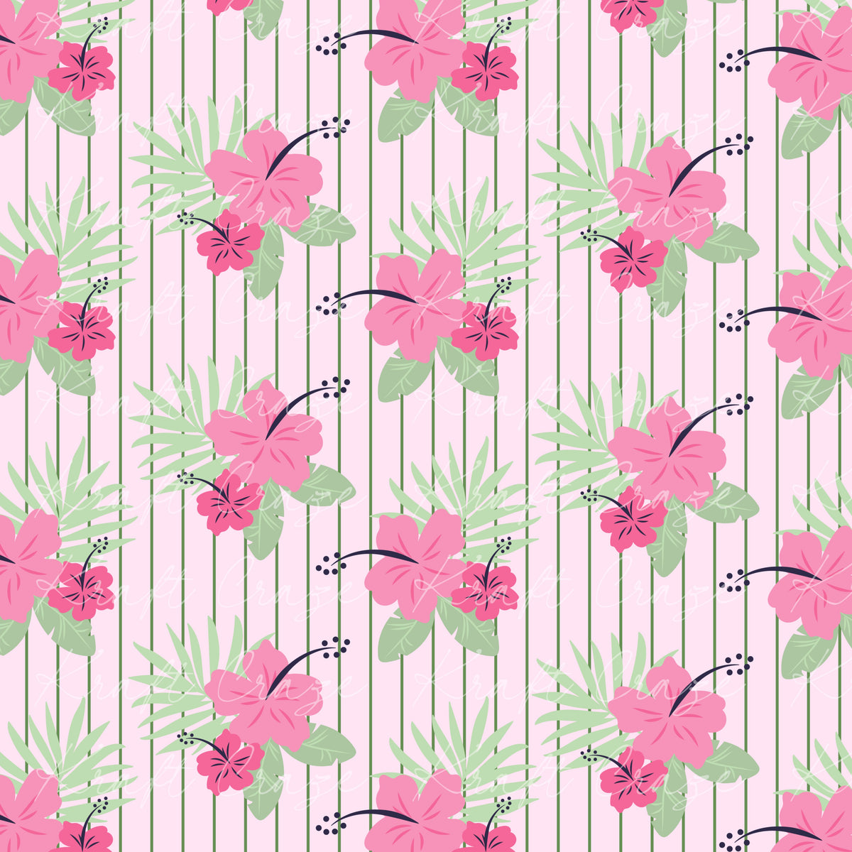Pink Summer Collection 12x12 Vinyl Sheets- 12 Designs Available