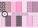 Pink and Black Halloween Collection- 12x12 Vinyl sheets- 15 Designs