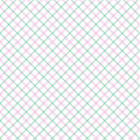 Pink And Teal Plaid - Adhesive Vinyl