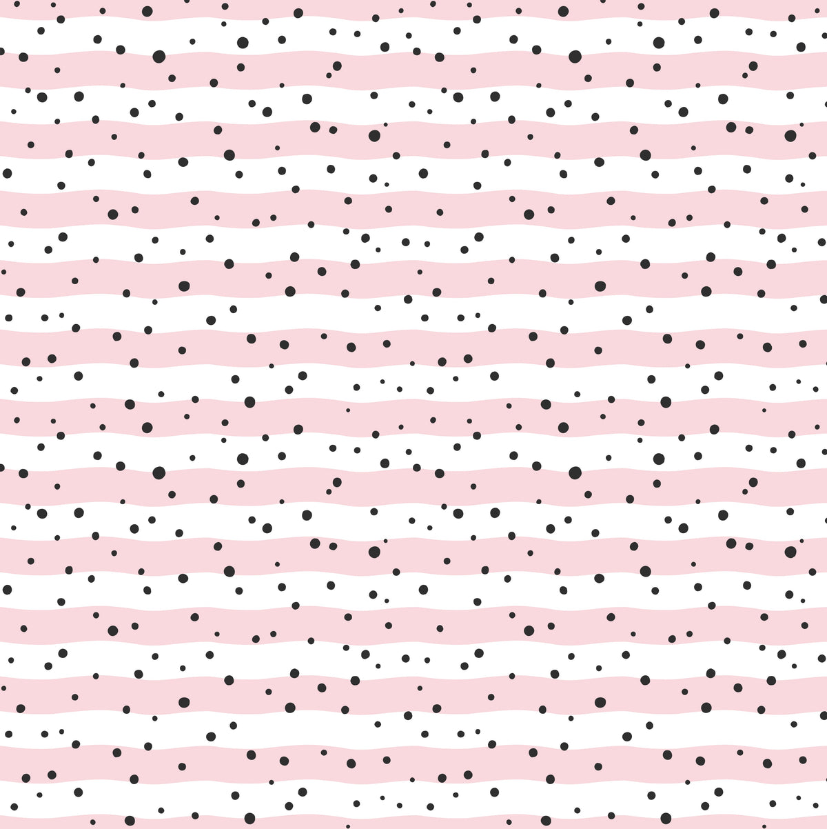 Pink And Black Polka Dot Stripe - Adhesive Vinyl