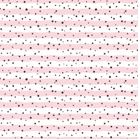 Pink And Black Polka Dot Stripe - Adhesive Vinyl