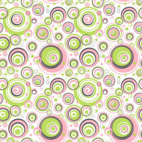 Pink And Green Circles - Adhesive Vinyl