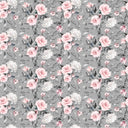 Pink Flowers On Gray - Adhesive Vinyl