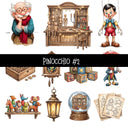 Pinocchio Torn Pages UV DTF Decal sheets 5 Designs available