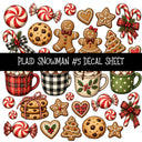 Plaid Snowmen UV DTF Decal sheets 12 Designs available