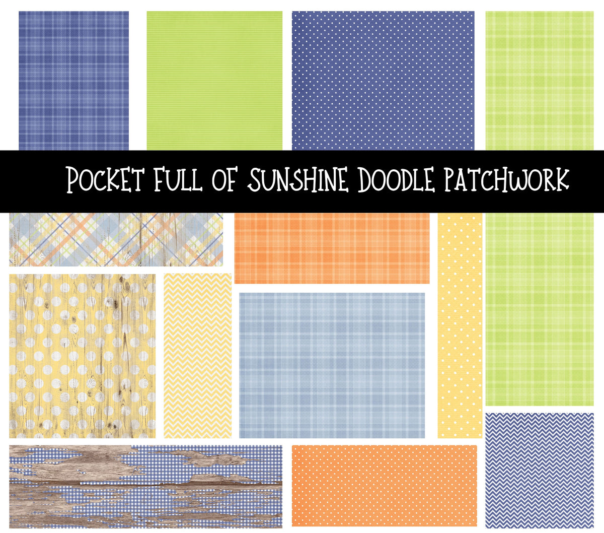 Pocket full of sunshine Doodle Patchwork Set
