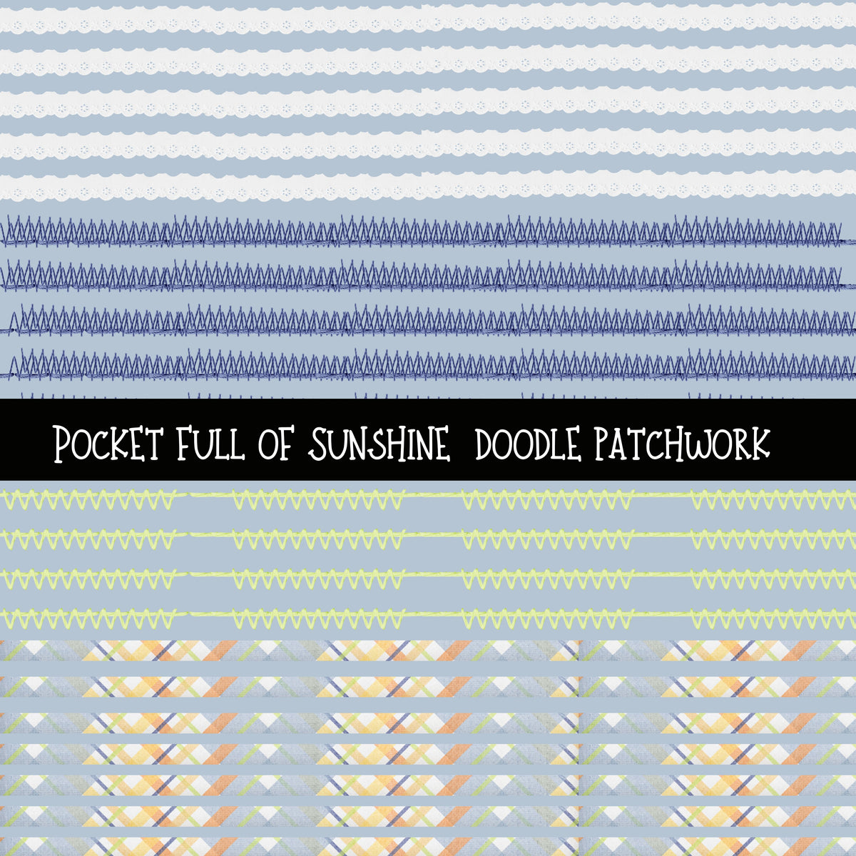 Pocket full of sunshine Doodle Patchwork Set