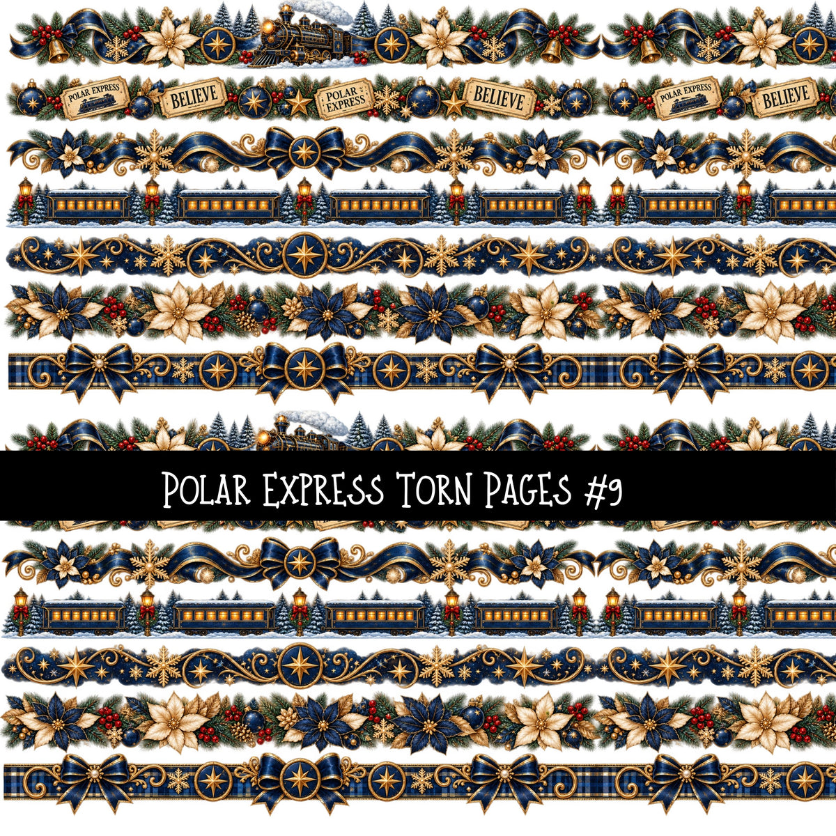 Polar Express UV DTF Decal sheets 10 Designs available