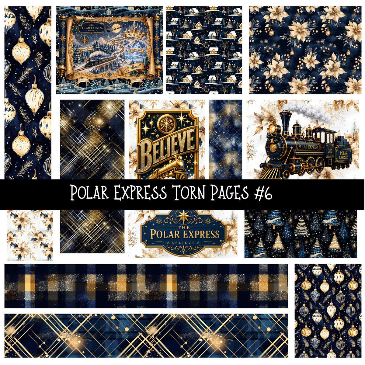Polar Express UV DTF Decal sheets 10 Designs available