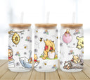 Pooh Bear - UV DTF 16oz Libbey wrap