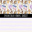 Pooh Duo precut vinyl sheet- 2 coordinating patterns on one sheet