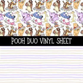 Pooh Duo precut vinyl sheet- 2 coordinating patterns on one sheet
