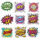 Pop Art UV DTF Decal Sheets-5 Design Options