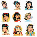 Pop Art UV DTF Decal Sheets-5 Design Options