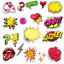 Pop Art UV DTF Decal Sheets-5 Design Options