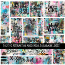 Positive Affirmation Mixed Media Patchwork precut vinyl sheet available in 12x12 or 6x6 sizes