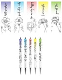 Positive Vibes Stainless UV DTF Pen wraps- set of 5