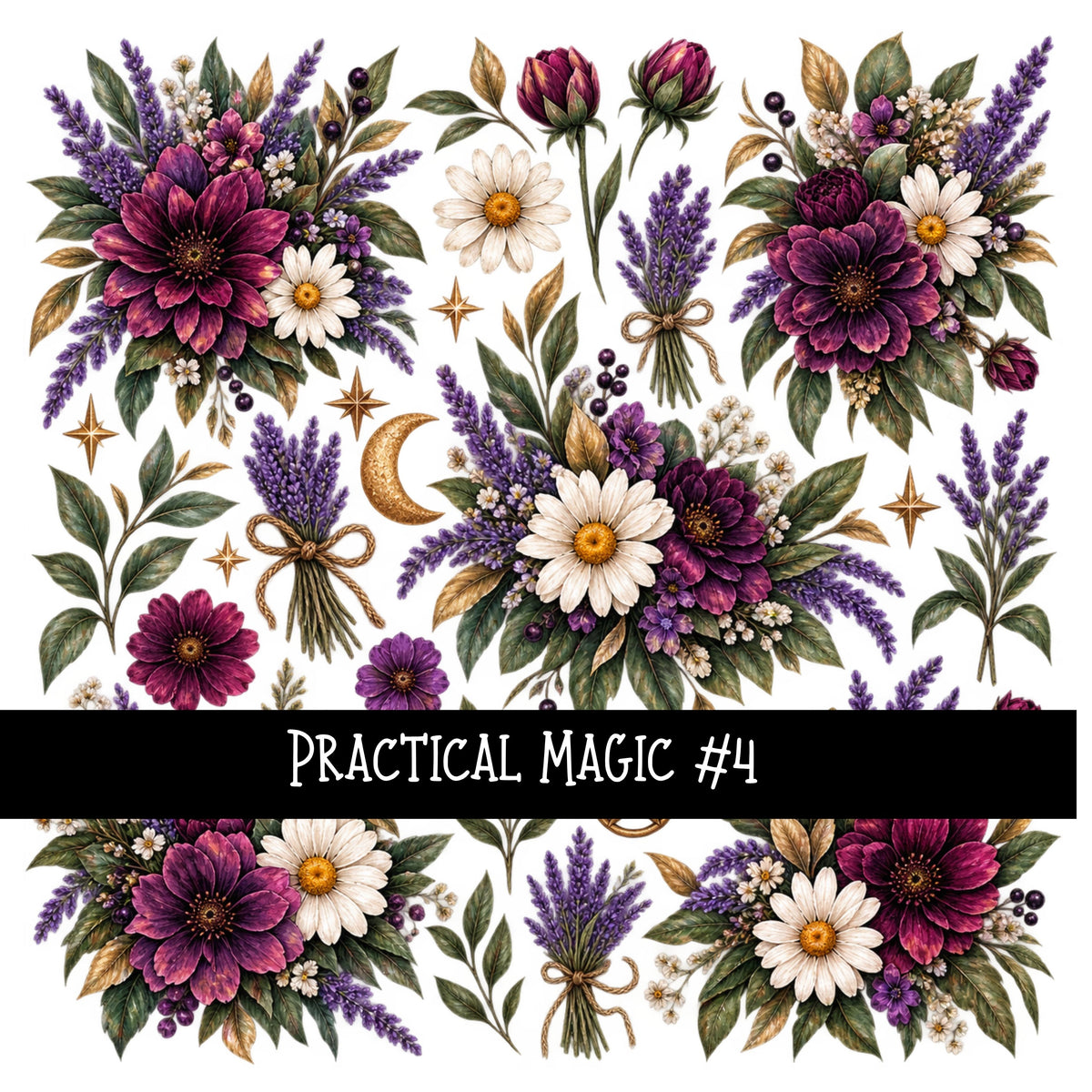 Practical Magic Torn Pages UV DTF Decal sheets 6 Designs available
