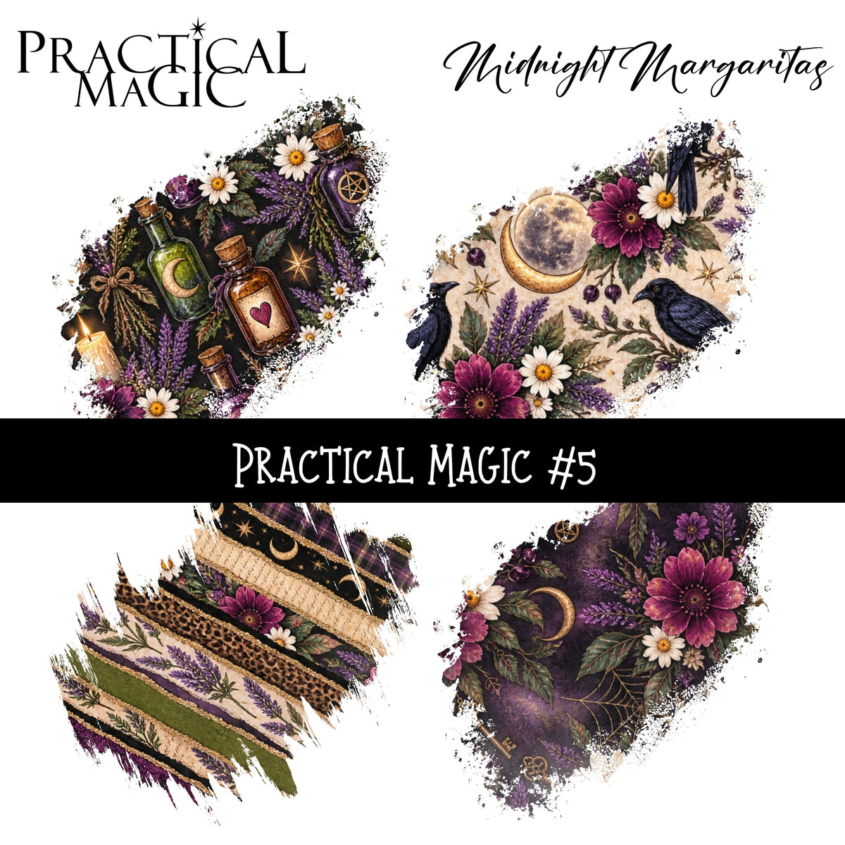 Practical Magic Torn Pages UV DTF Decal sheets 6 Designs available
