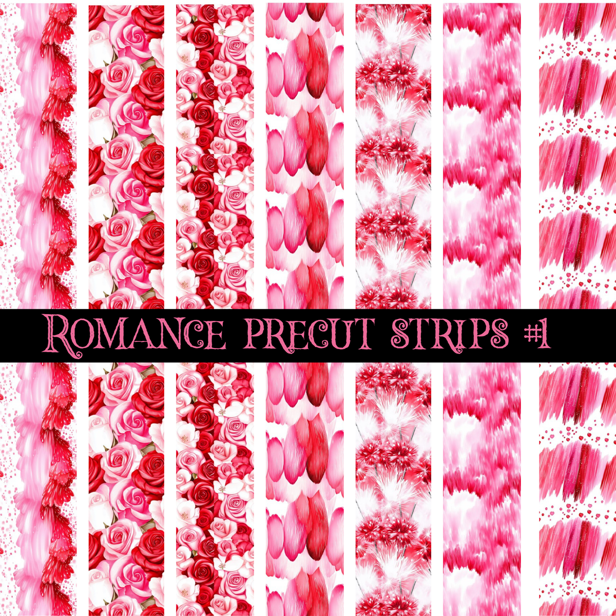 Romance precut strips 12x12 vinyl sheet (2 variants)