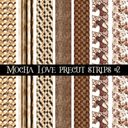 Mocha Love precut strips 12x12 vinyl sheet (3 variants)