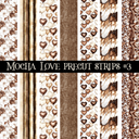 Mocha Love precut strips 12x12 vinyl sheet (3 variants)