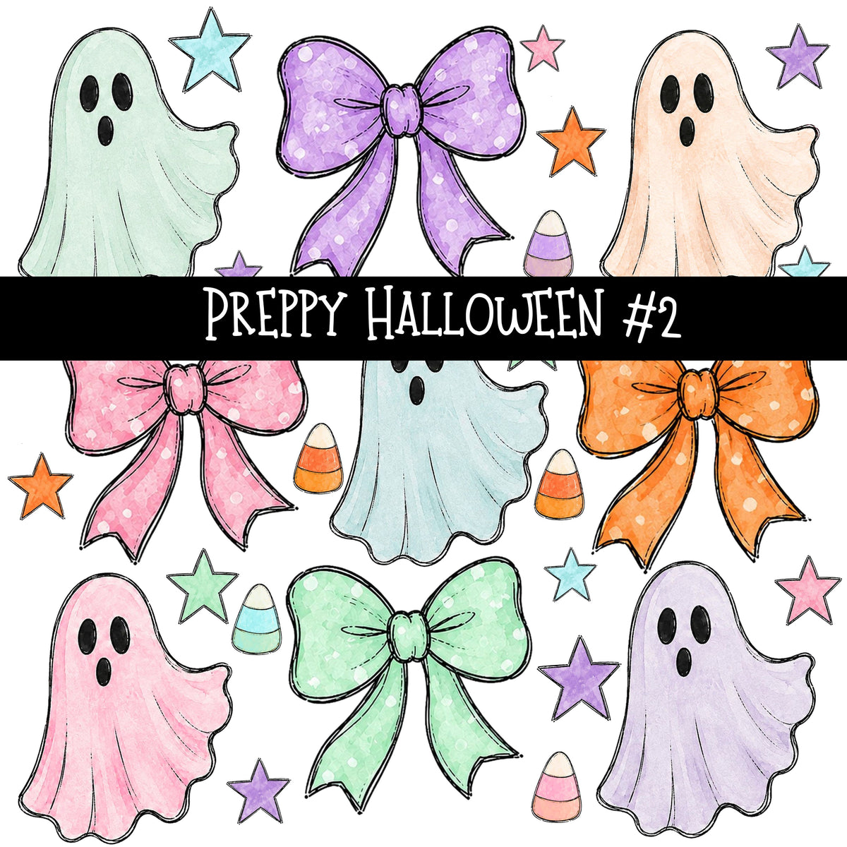 Preppy Halloween UV DTF Decal sheets 2 designs available