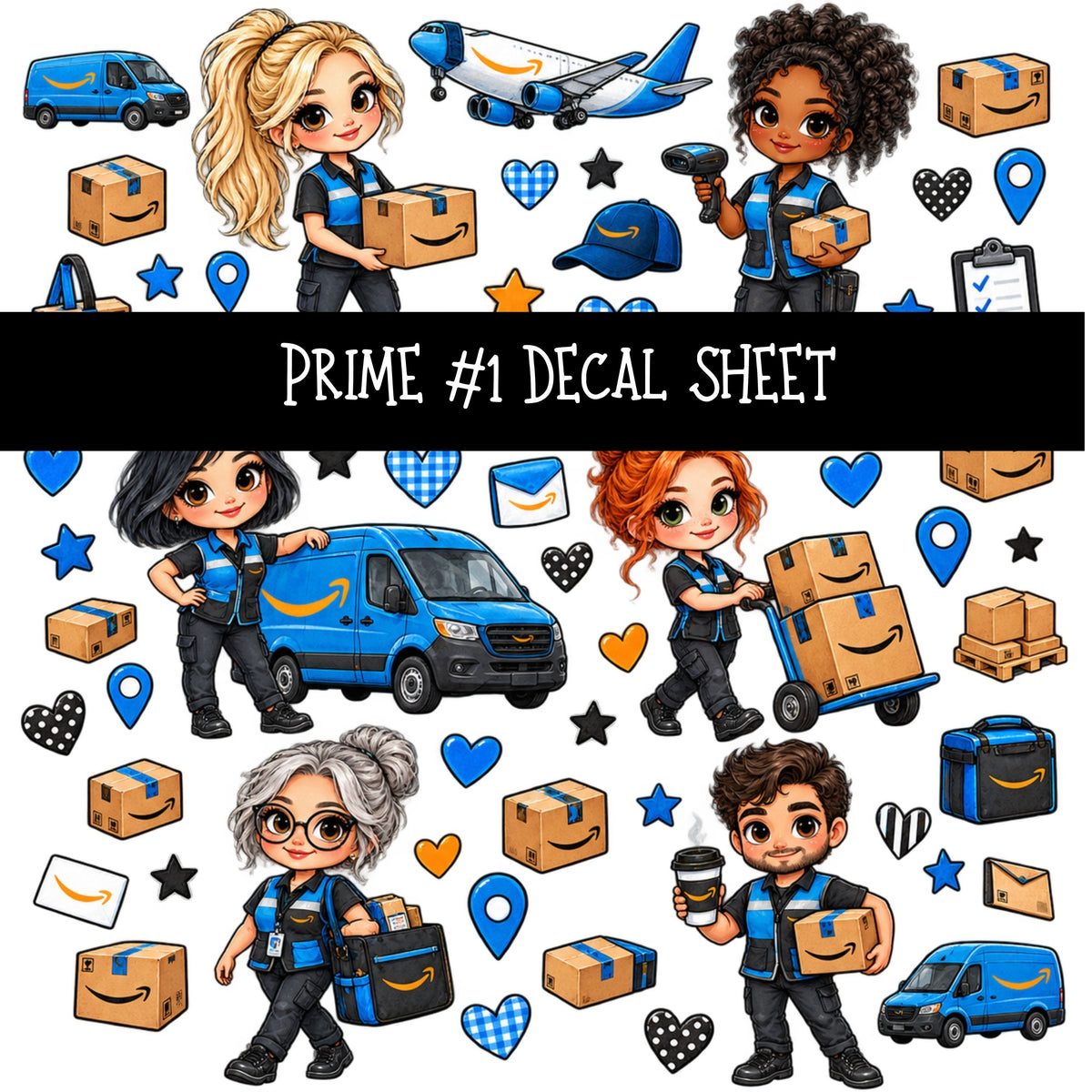 Prime UV DTF Decal sheets 6 Designs available