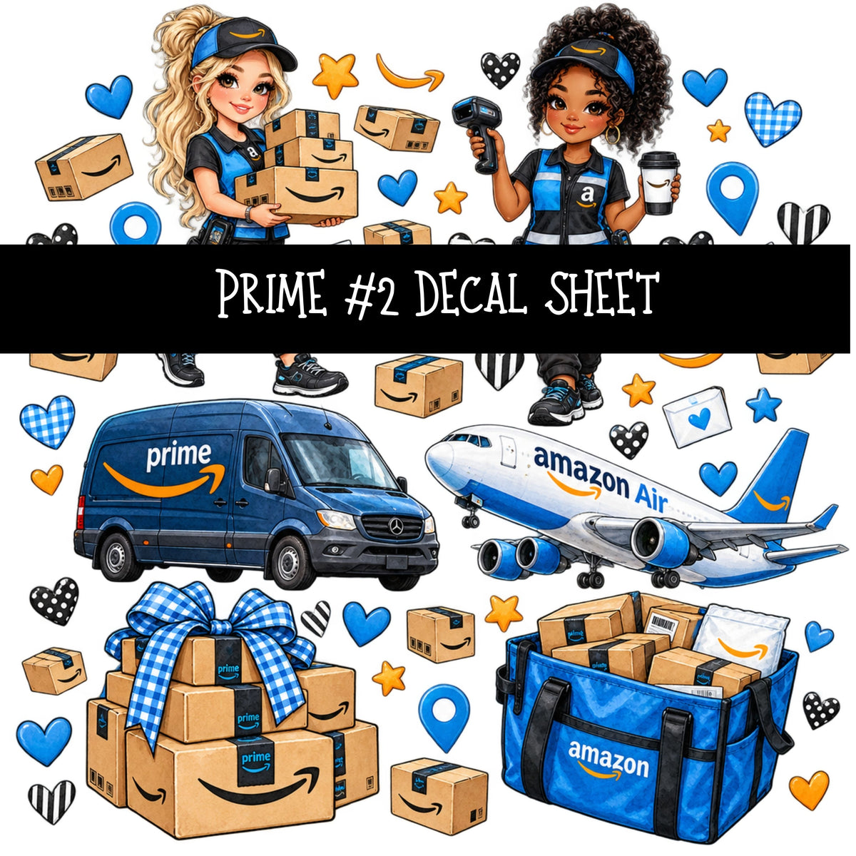 Prime UV DTF Decal sheets 6 Designs available