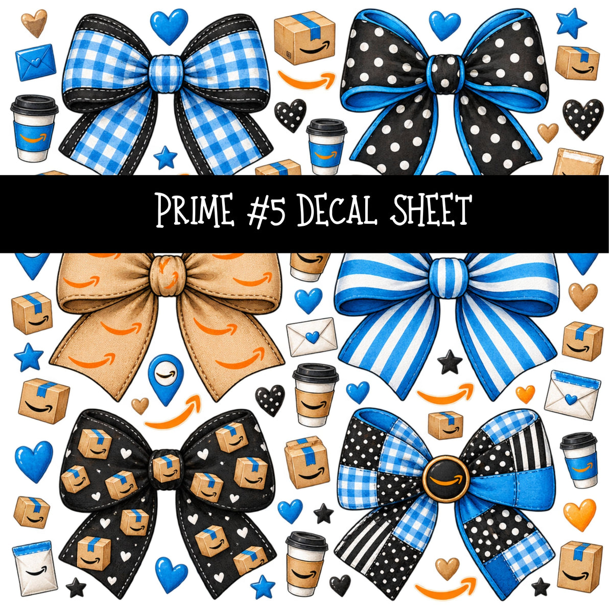 Prime UV DTF Decal sheets 6 Designs available