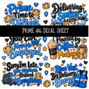 Prime UV DTF Decal sheets 6 Designs available